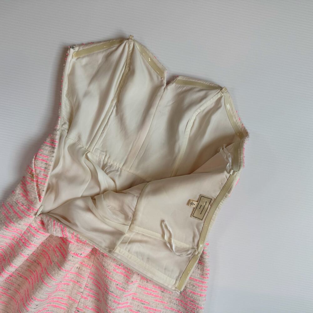 Anthropologie Moulinette Soeurs Pink Tweed Dress Women’s 0 Barbiecore Coquette - Picture 16 of 16
